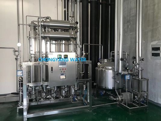 SS316L Pabrik Penyulingan Multi Kolom Empat Efek Mesin Pembuat Air Suling Untuk Reagen Diagnostik In Vitro